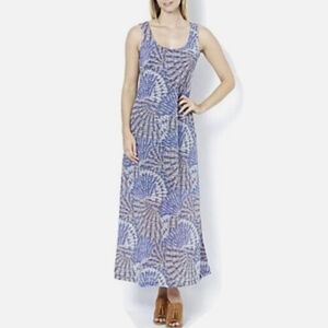 Ronni Nicole Blue and Purple Sheath Maxi Dress Sleeveless